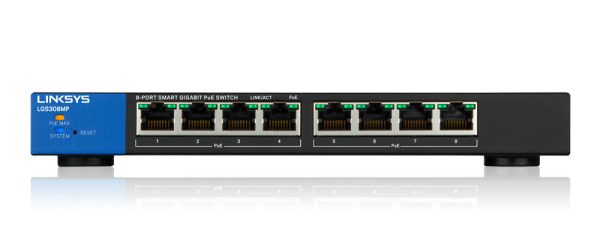 391: LINKSYS LGS308MP Smart Managed Switch POE 8 PORTS