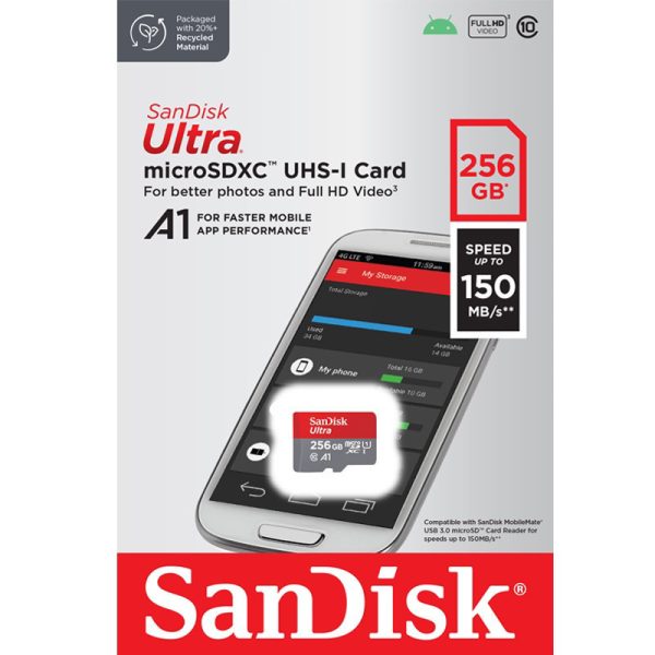 SanDisk Ultra microSD 256GB 150MBPS