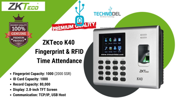 ZKTeco K40 Fingerprint Time Attendance and Access Control