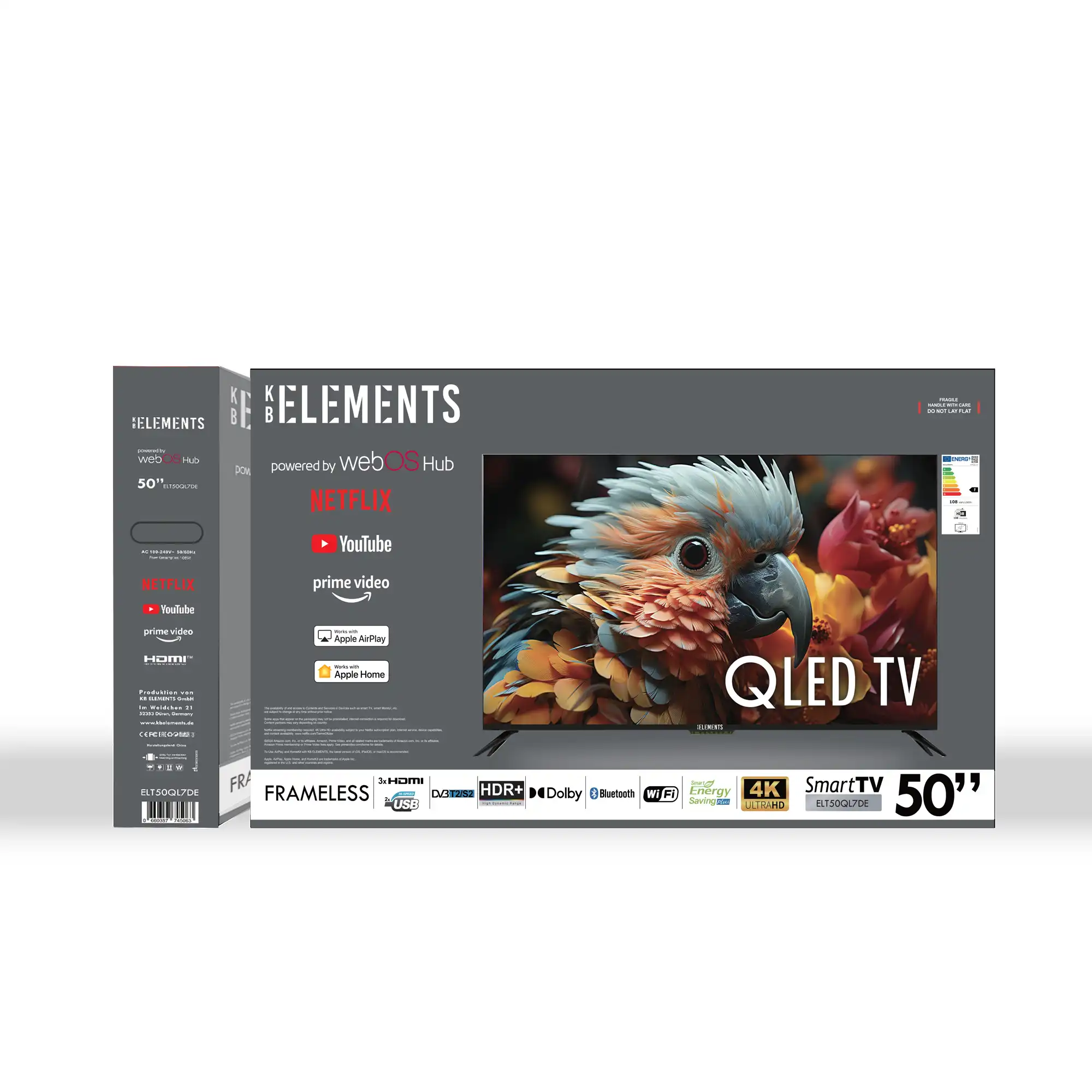 ELEMENTS 50'' QLED TV UHD 4K SMART Frameless - WebOS - Image 7