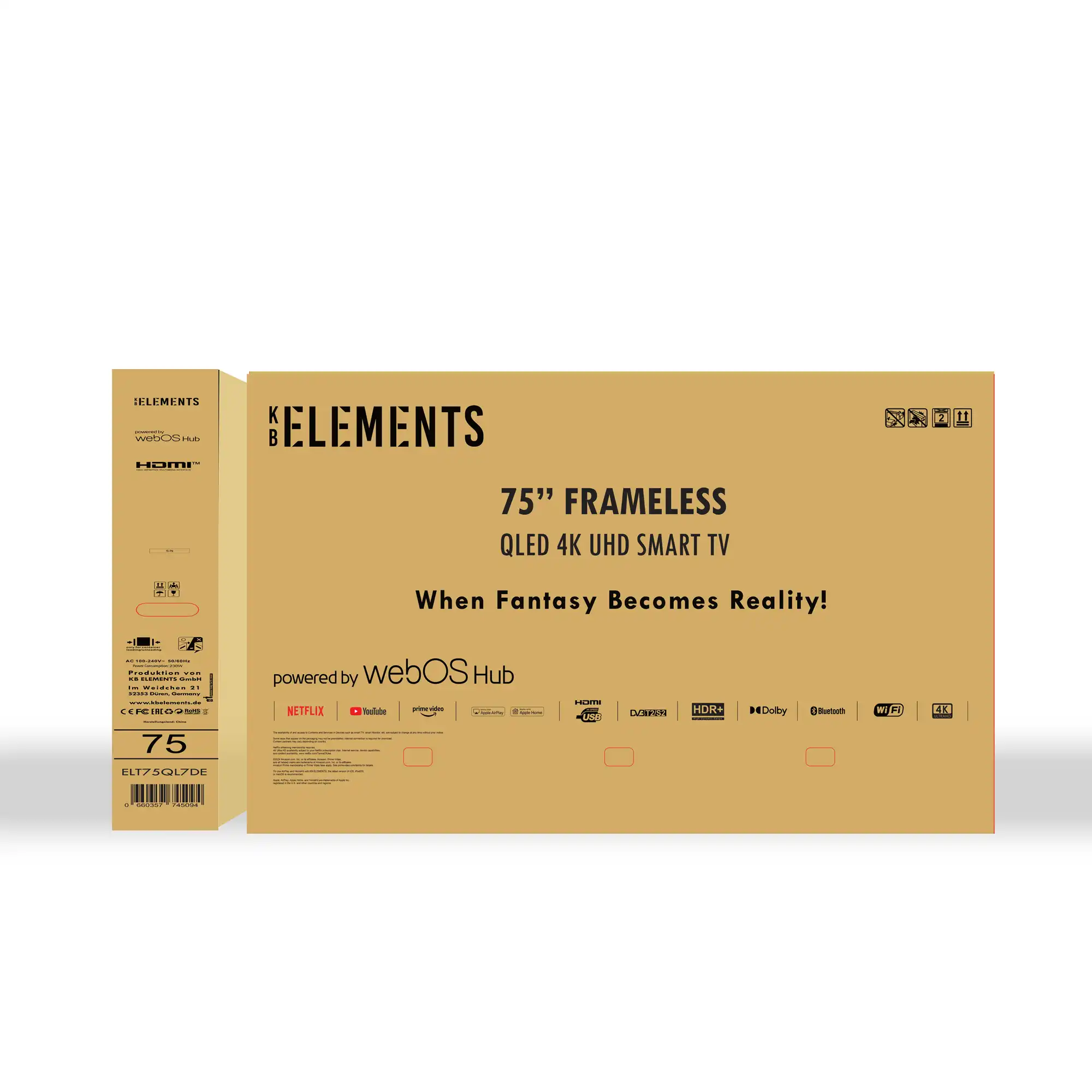 ELEMENTS 75'' QLED TV UHD 4K SMART Frameless - WebOS - Image 7