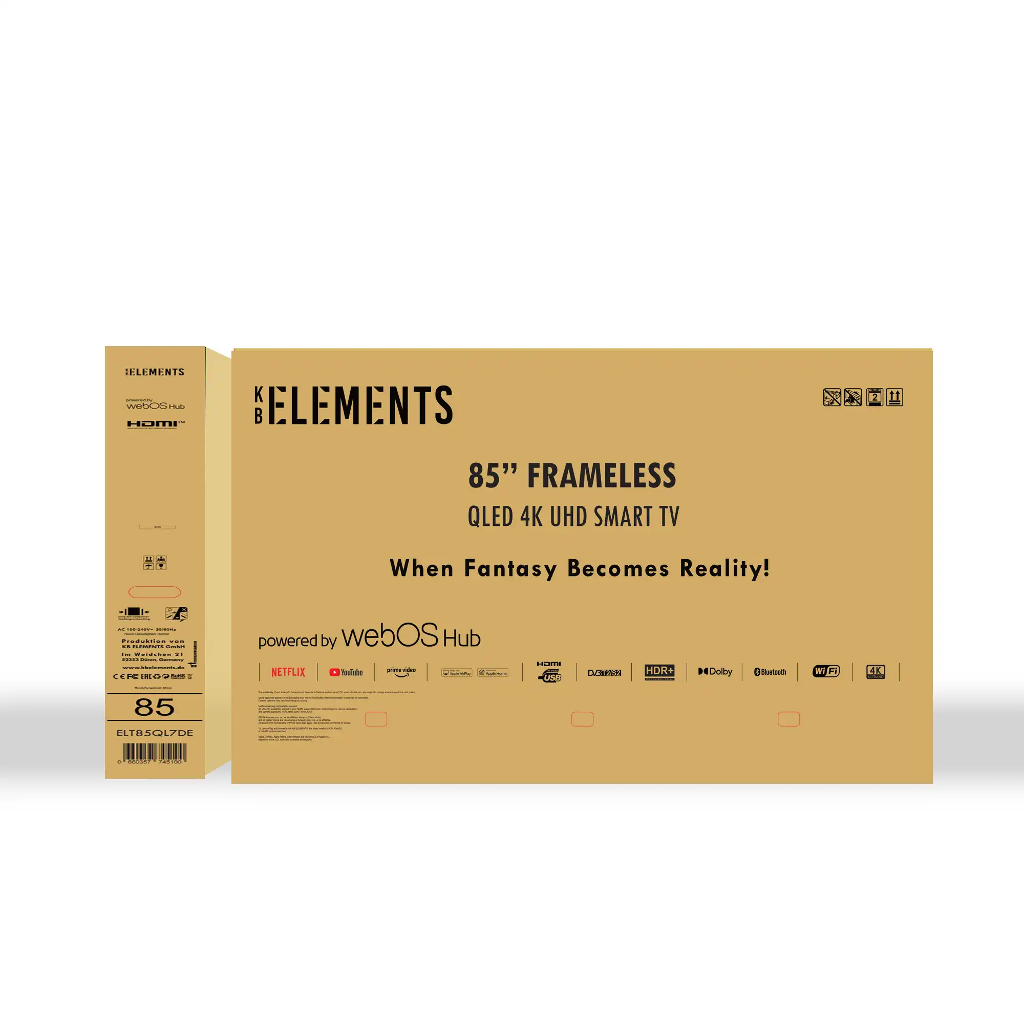 ELEMENTS 85'' QLED TV UHD 4K SMART Frameless -WebOS - Image 7