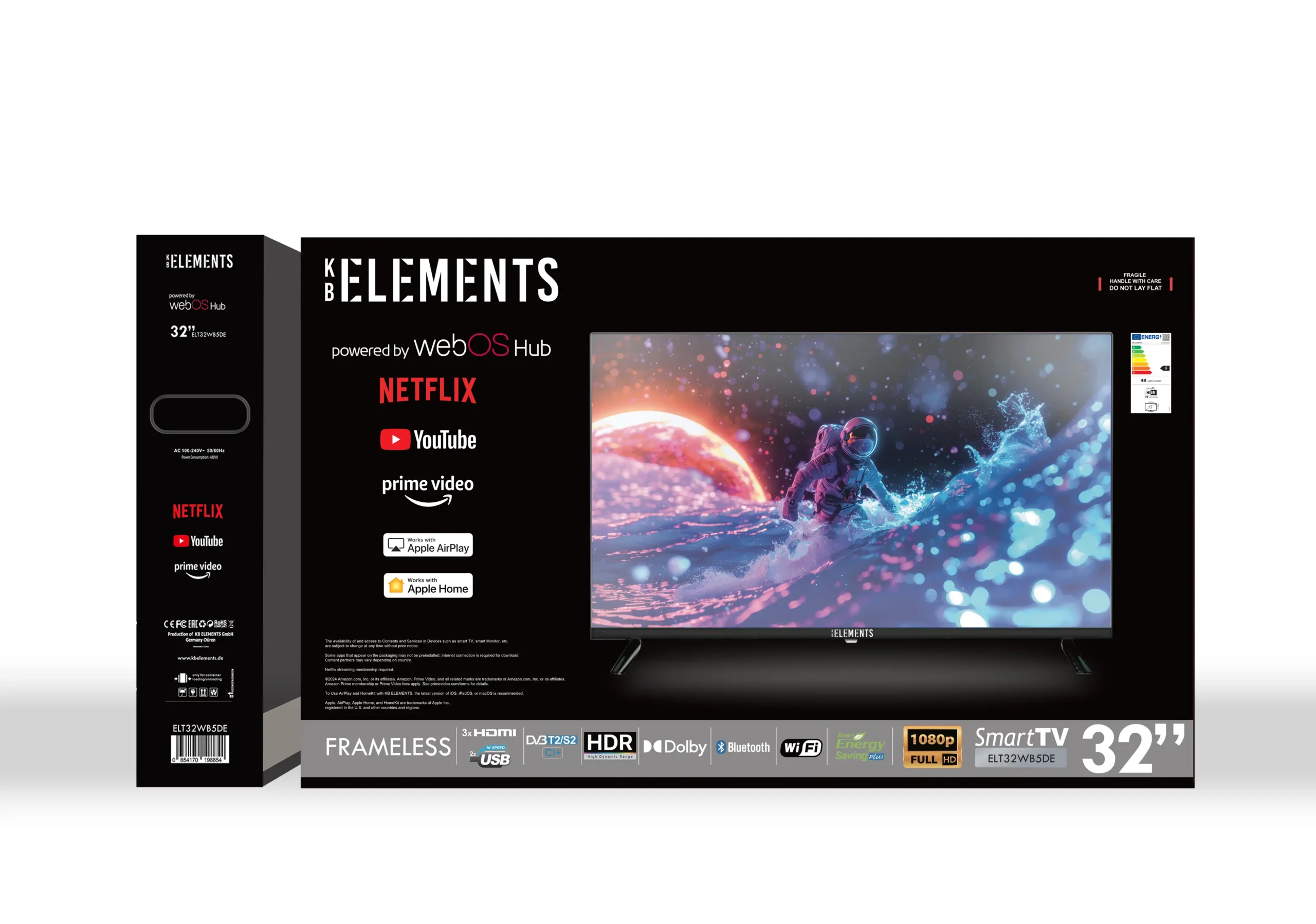 ELEMENTS 32' LED TV FHD SMART Frameless - WebOS - Image 5