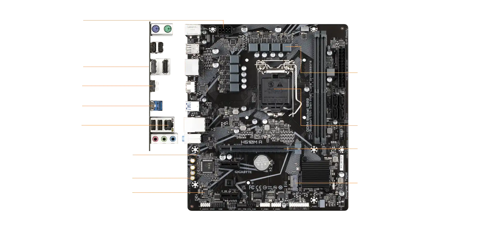 MOTHER BOARD H510 | Intel 10/11th Gen - Image 2