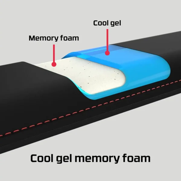HyperX Wrist Rest – Mouse – Cooling Gel – Memory Foam – Anti-Slip,Black - Image 4