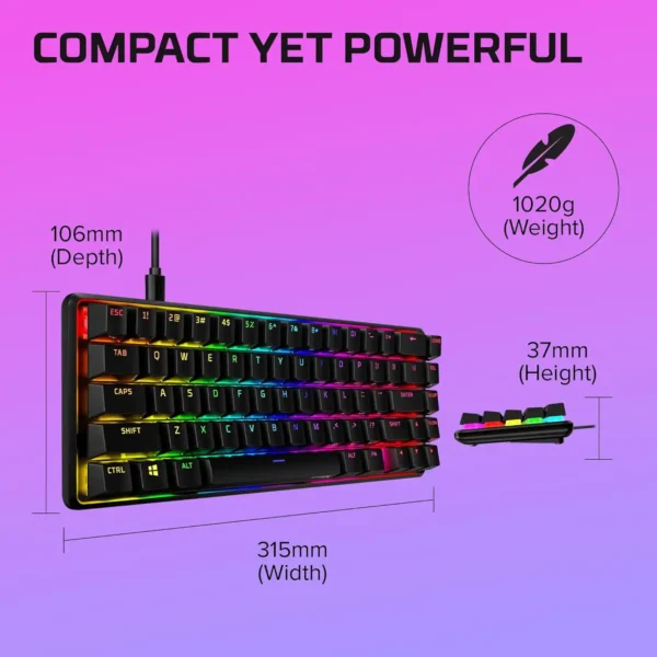 HyperX Alloy Origins 65 - Mechanical Gaming Keyboard - Image 5