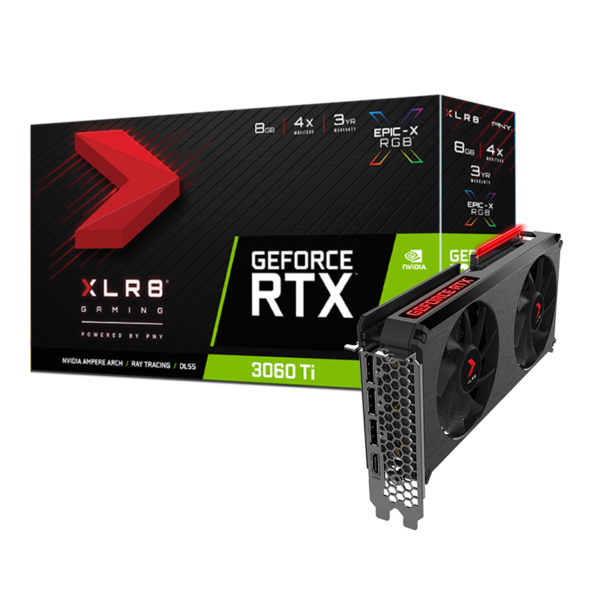 PNY GeForce RTX 3060 Ti 8GB XLR8 Gaming REVEL EPIC-X RGB Dual Fan Edition