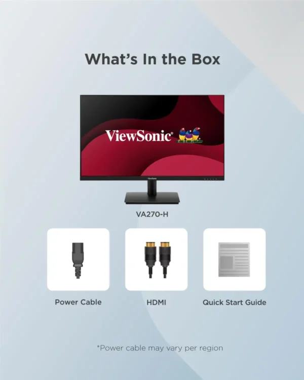 ViewSonic VA270-H 27" Frameless FHD SuperClear IPS LED Monitor with VGA and HDMI - Image 7