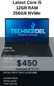 HP Latest Core I5 laptop