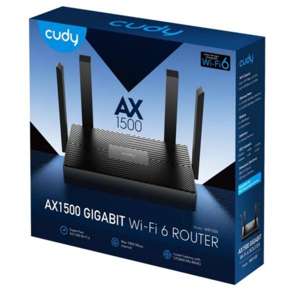 Cudy AX1500 Gigabit Wi-Fi 6 Router | WR1500