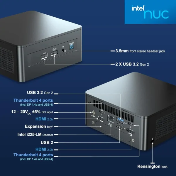 Intel NUC 12 Pro Mini PC – i5-1240P, 16GB RAM, 512GB SSD - Image 2