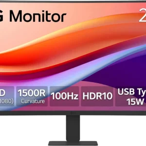 LG 27U421A-B 27” Curved Monitor – Full HD, 100Hz, HDR10