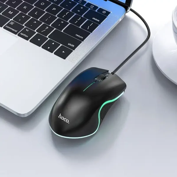 Hoco GM19 LED Gaming Mouse – Wired RGB Flashing Design - Image 3