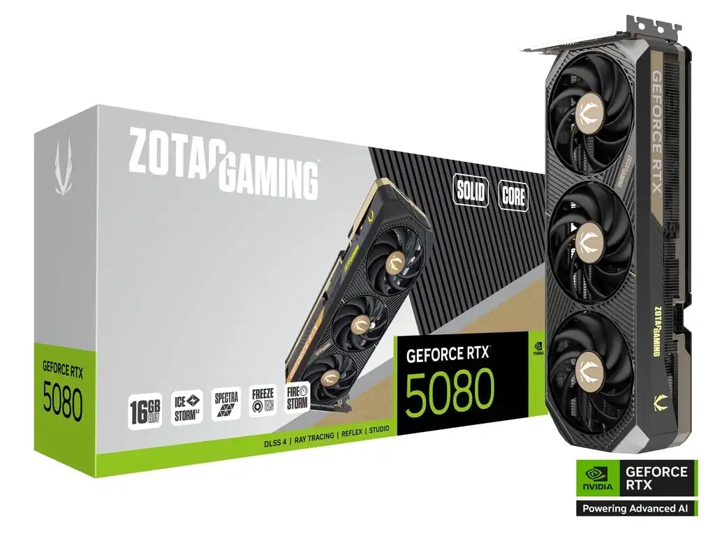 ZOTAC GAMING GeForce RTX 5080 SOLID CORE Graphics Card