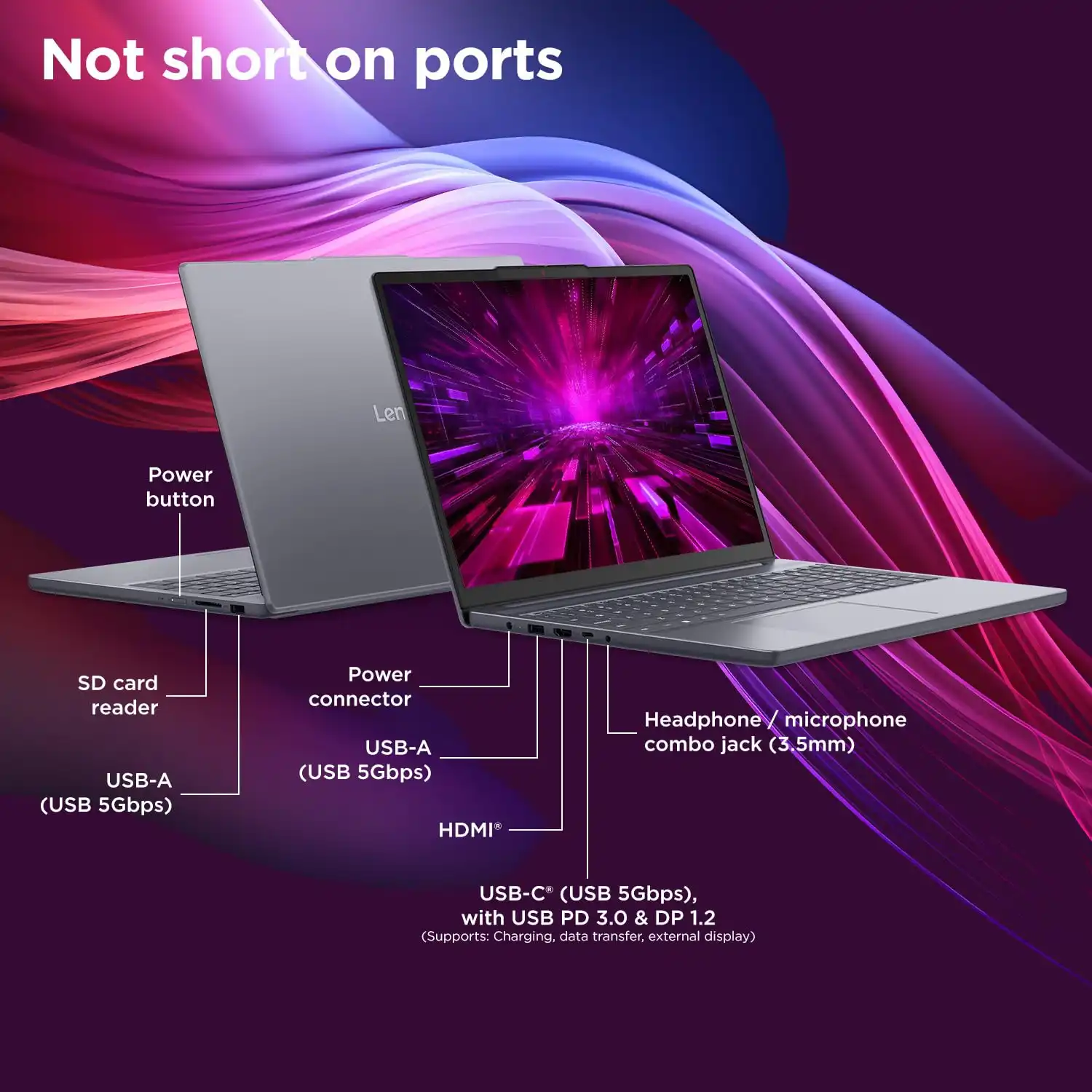 Lenovo IdeaPad 3 – Core 5 210H, 15.3" Touch Laptop, 512GB SSD - Image 5