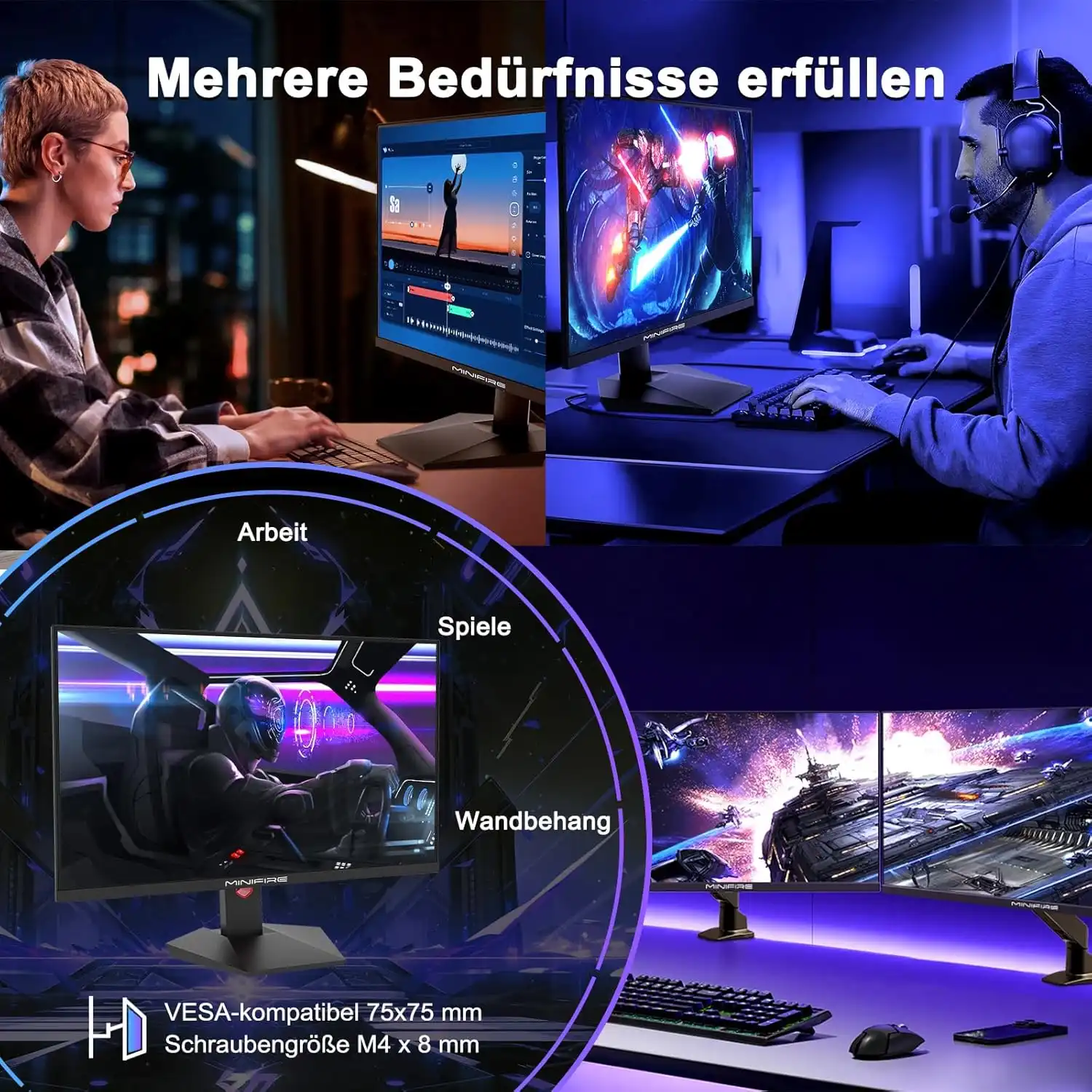 Minifire MFG24X5Q – 24" QHD 180Hz 1ms Gaming Monitor - Image 8