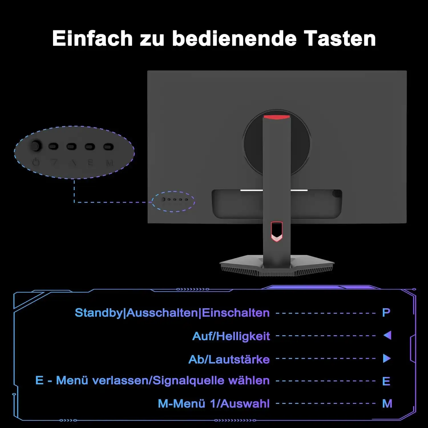 Minifire MFG24X5Q – 24" QHD 180Hz 1ms Gaming Monitor - Image 2