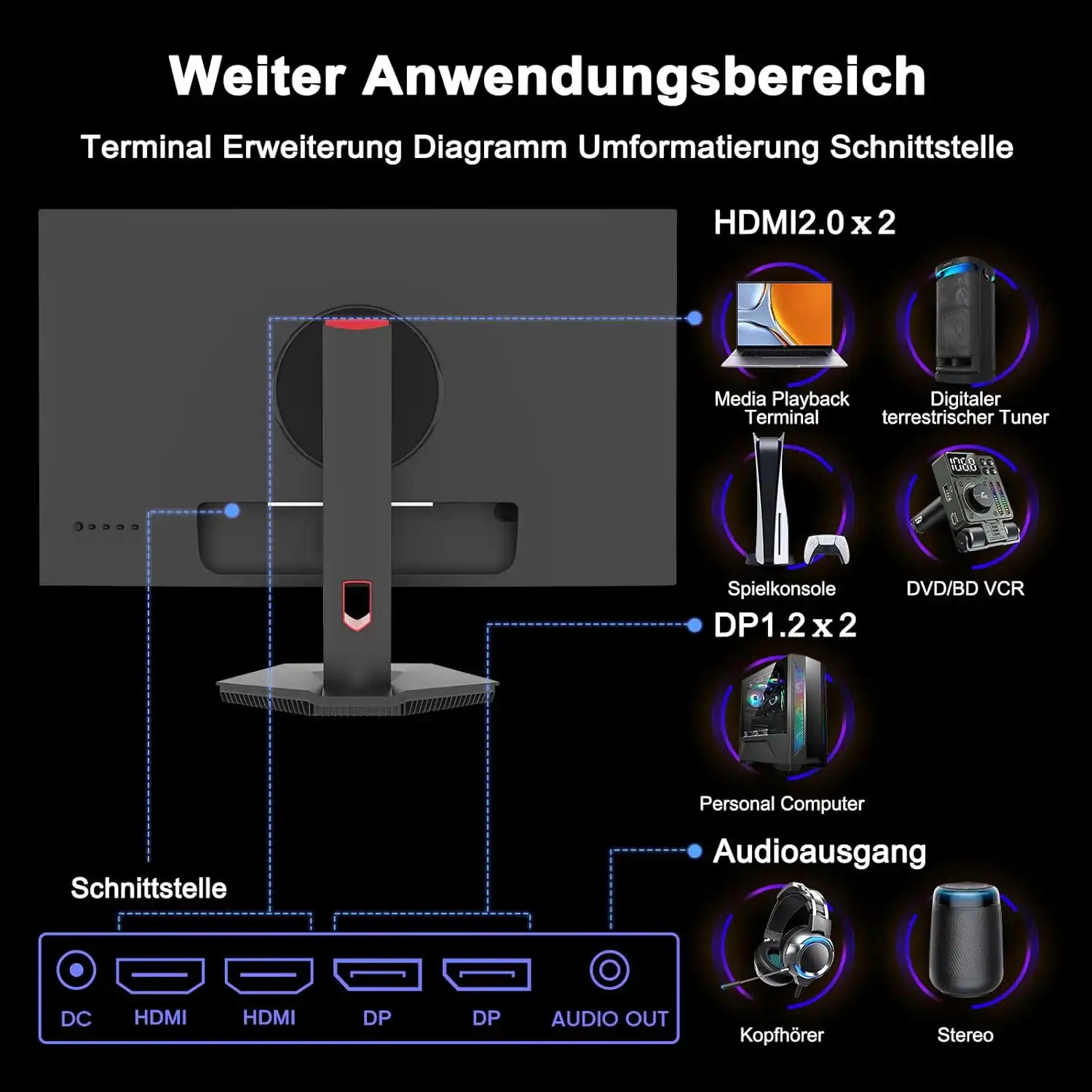Minifire MFG24X5Q – 24" QHD 180Hz 1ms Gaming Monitor - Image 3