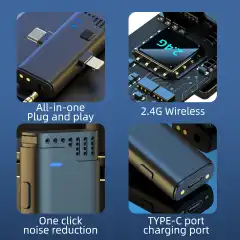 Jmary MW-16 3-in-1 Clip-On Wireless Mic for iPhone & Android - Image 6