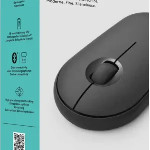 Logitech Pebble M350 Wireless Mouse – Silent & Slim, Graphite