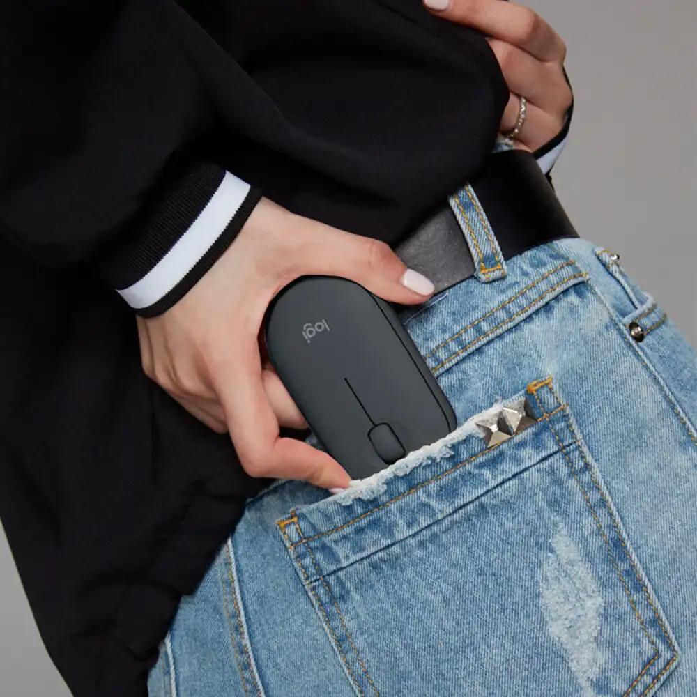 Logitech Pebble M350 Wireless Mouse – Silent & Slim, Graphite - Image 4