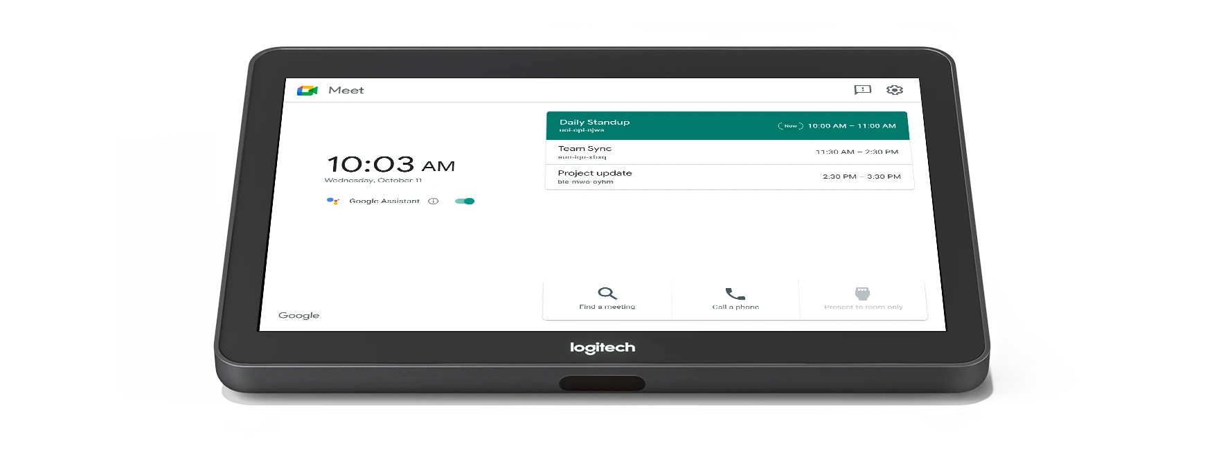 Logitech Tap Touch Controller with Cat5e Kit for Meeting Rooms