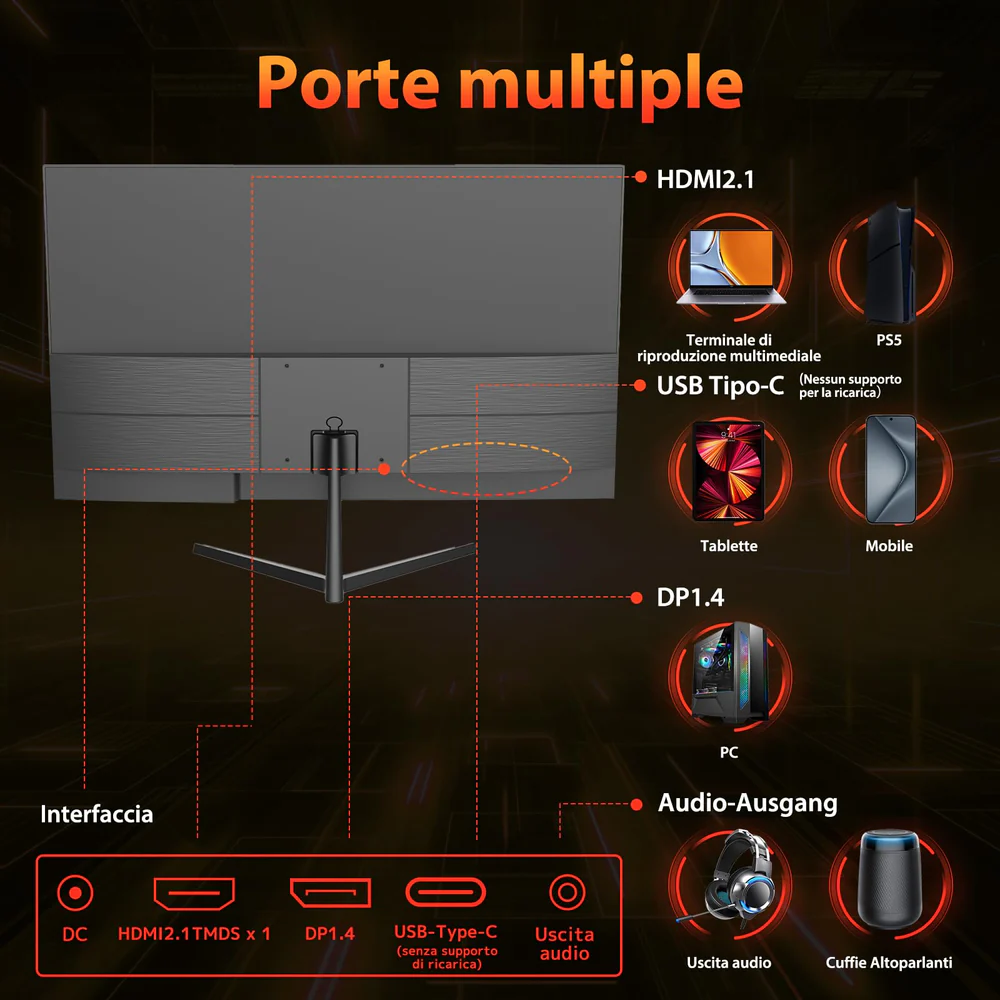 MINIFIRE MF27X3AQ 27" 2K Monitor 75Hz Type-C HDMI DP - Image 2