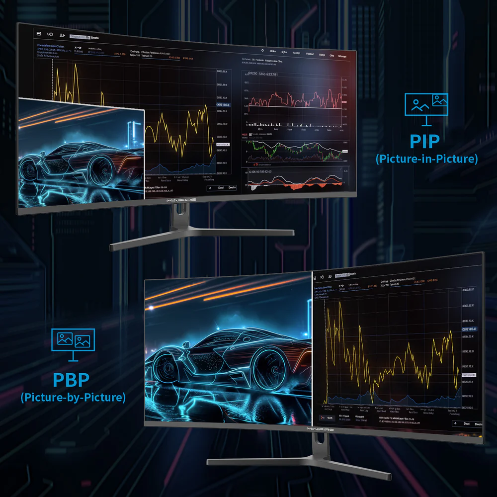 MINIFIRE MFG34C5Q 34-Inch Curved Gaming Monitor, WQHD, HDMI + DP - Image 5
