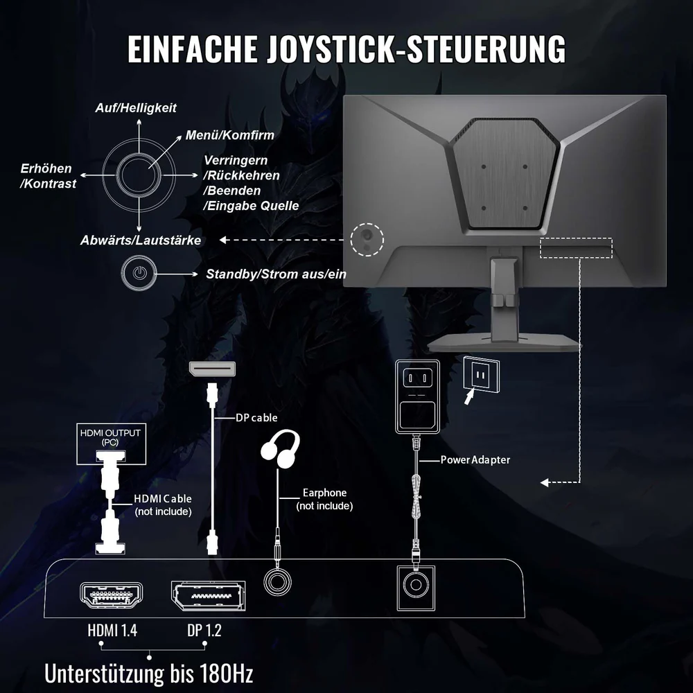 MINIFIRE MFG24F4L 24" FHD Gaming Monitor 180Hz - Image 3