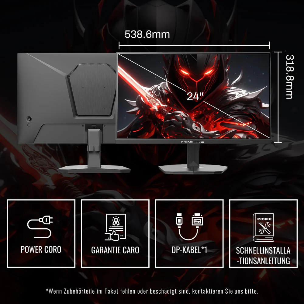 MINIFIRE MFG24F4L 24" FHD Gaming Monitor 180Hz - Image 2