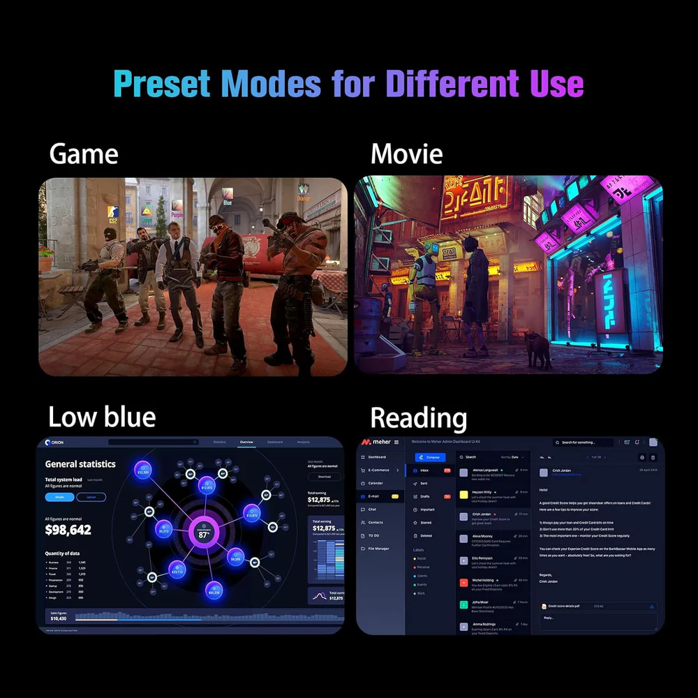 MINIFIRE MF27X3 27" FHD Monitor 100Hz Type-C HDMI DP - Image 3