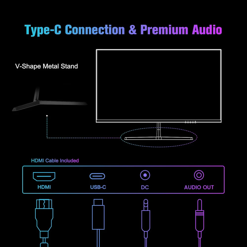 MINIFIRE MF27X3 27" FHD Monitor 100Hz Type-C HDMI DP - Image 2