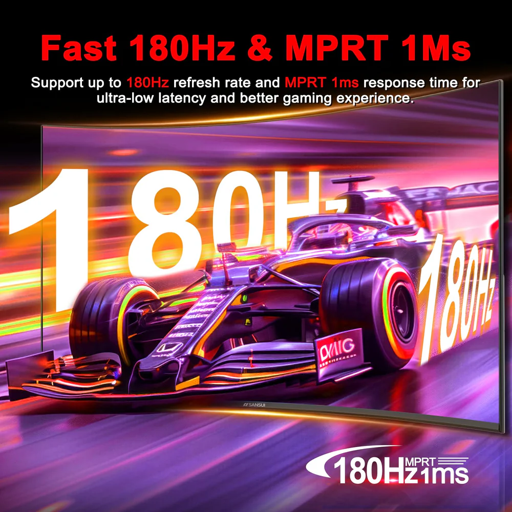 MINIFIRE MFG27C1 27” Curved FHD Monitor – 180Hz, HDMI + DP - Image 9