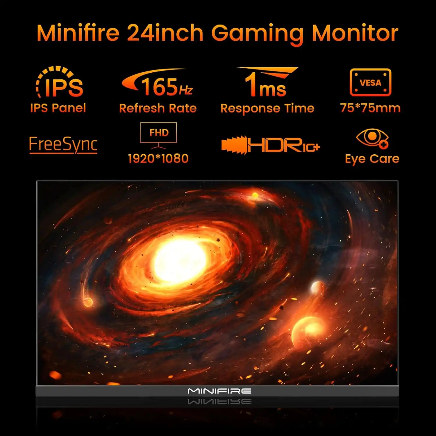 MINIFIRE MFG24X5 24” FHD Monitor – 180Hz, HDMIx2 & DPx2 - Image 2