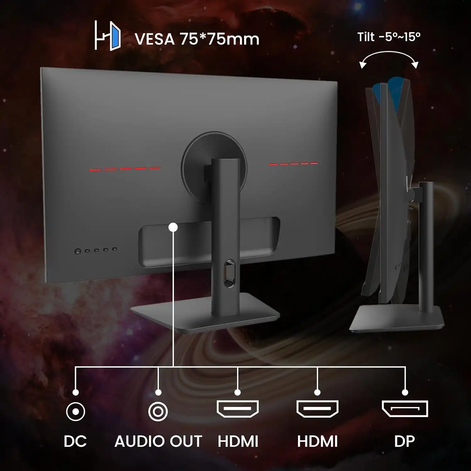 MINIFIRE MFG24X5 24” FHD Monitor – 180Hz, HDMIx2 & DPx2 - Image 6