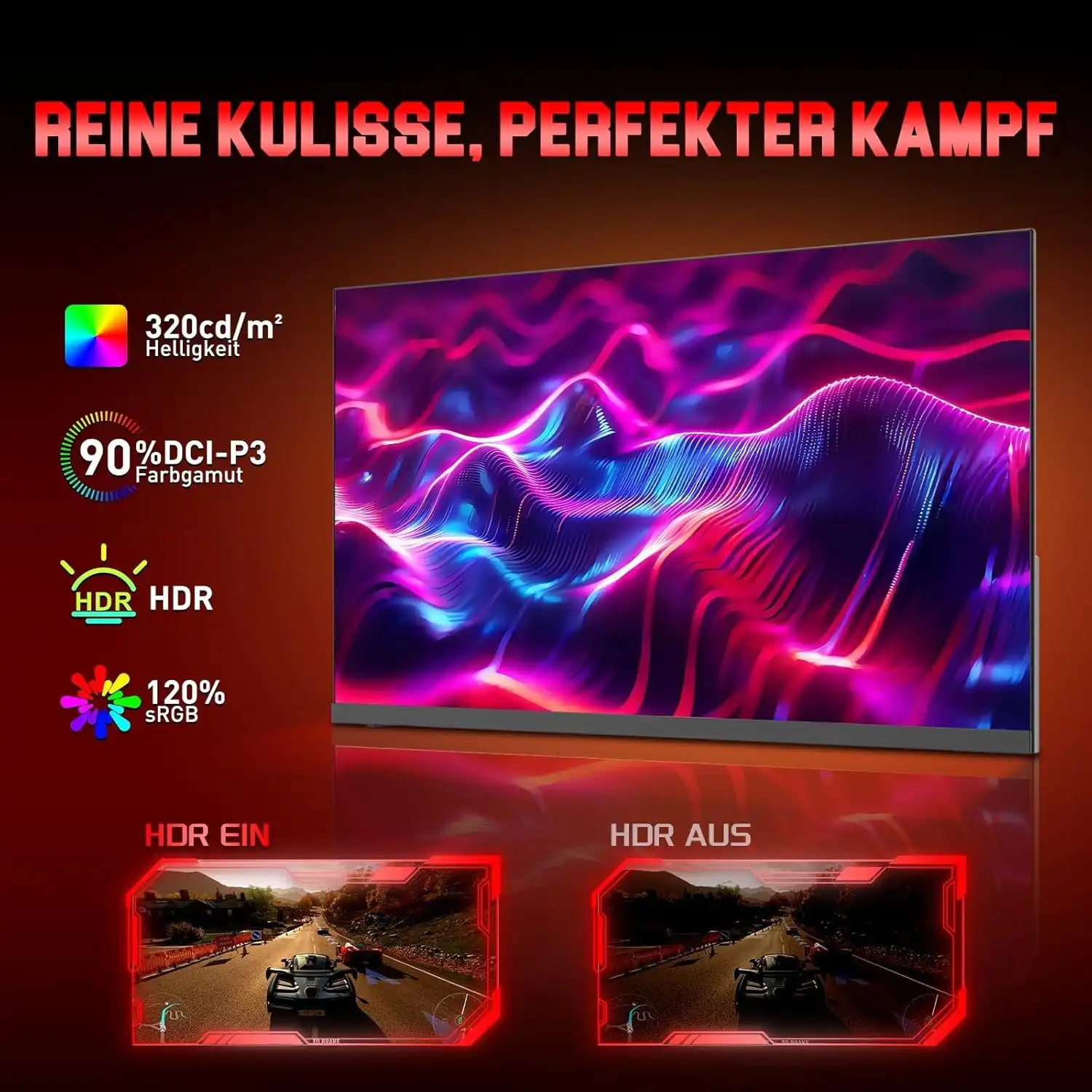 MINIFIRE MFG24X1 24” FHD Monitor – 200Hz, HDMIx2 + DP, Speakers - Image 3