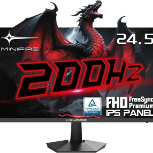 MINIFIRE MFG24X1 24” FHD Monitor – 200Hz, HDMIx2 + DP, Speakers