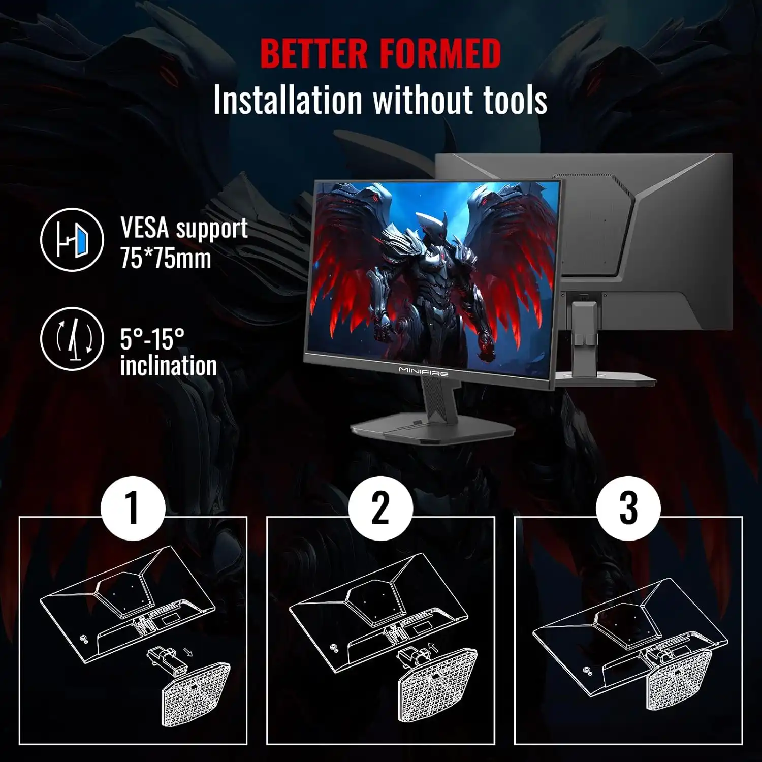 MINIFIRE MFG24F4AL 24" FHD Gaming Monitor 180Hz - Image 5