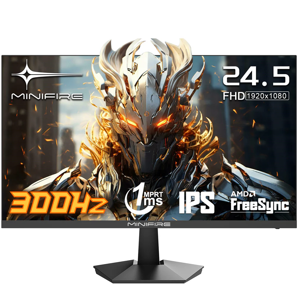 MINIFIRE MFG25X1 PRO 24” FHD Monitor – 300Hz, HDMIx2 + DPx2
