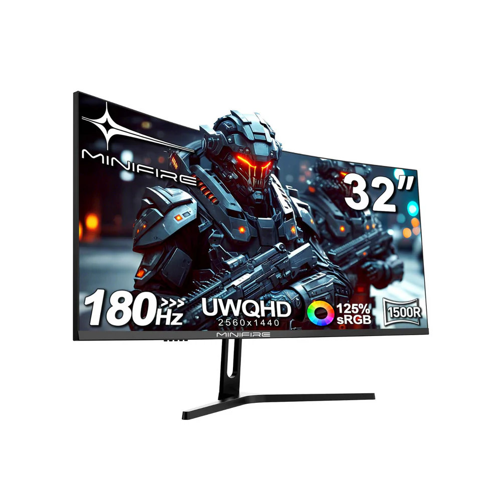 MINIFIRE MFG32C3Q 32” Curved 2K WQHD Monitor – 165Hz, HDMI + DP