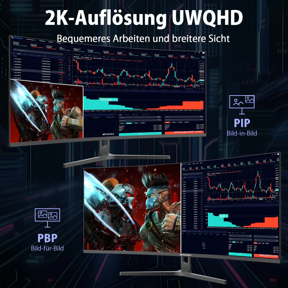 MINIFIRE MFG32C3Q 32” Curved 2K WQHD Monitor – 165Hz, HDMI + DP - Image 2