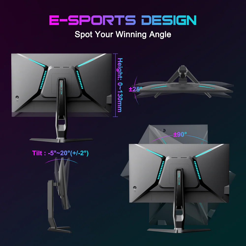 MINIFIRE MFG27F6Q PRO 27” 2K WQHD Monitor – 240Hz, HDMIx2 + DPx2 - Image 5