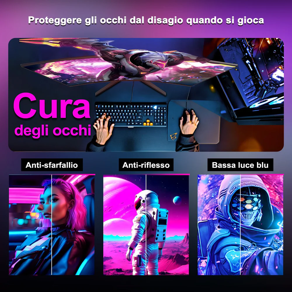 MINIFIRE MFG24C1 24" Curved FHD Gaming Monitor 180Hz - Image 2