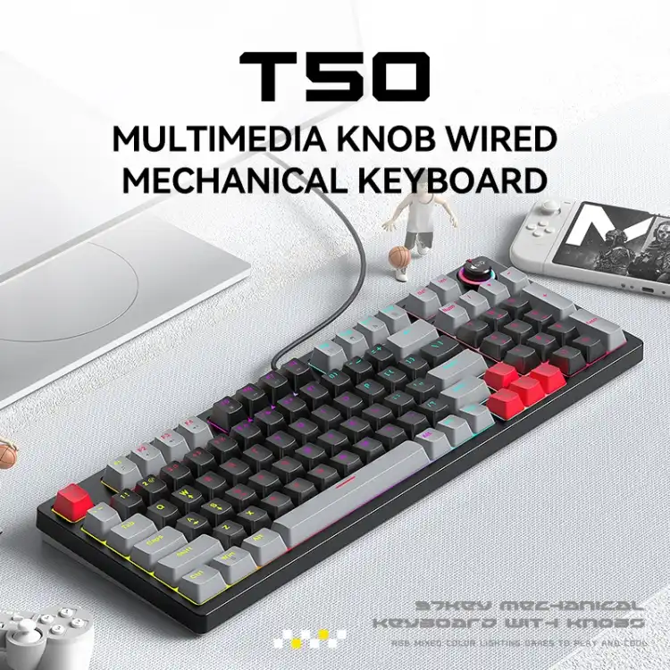 T-WOLF T50 Mechanical Gaming Keyboard – Wired USB - Image 2