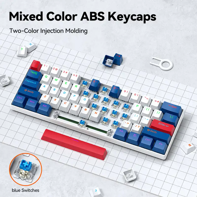 T-WOLF T60 Mini RGB Gaming Keyboard, Wired Mechanical - Image 5