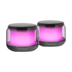 Mars Gaming MS-AURA Bluetooth 5.3 RGB 360° Mini Speaker - 15W Immersive Audio