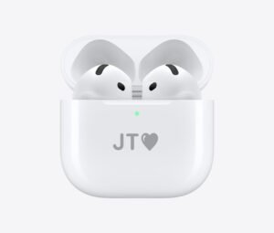 Apple AirPods 4 with Active Noise Cancellation in white charging case