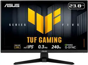 ASUS TUF Gaming VG279Q3A monitor angled view showing sleek design and ports