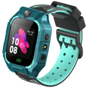 Green Lion 2G Kids Smart Watch Series 5 Purple - front view with display showing time