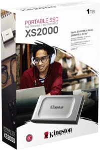 Kingston XS2000 1TB Portable SSD – USB 3.2 Gen 2x2, Up to 2,000MB/s, Compact & Durable, High-Speed External Storage (SXS2000/1000G)